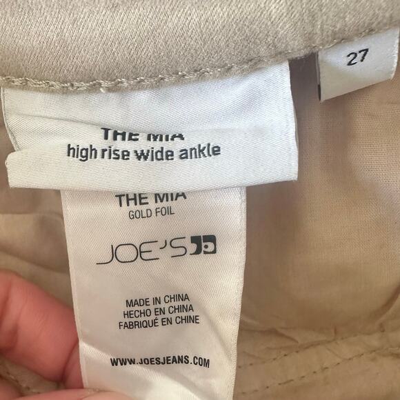 Joes Jeans The Mia High Rise Wide Ankle Jeans Gold Foil 27 - Picture 14 of 15